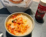 オートミール★ヘルシー朝食★キムチチーズ作り方4写真