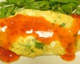 みず菜入り玉子焼きスイートチリソースかけ作り方9写真