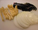 ナスと玉ねぎの温かいそうめん作り方1写真