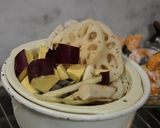 豚バラ肉と秋の根菜～こってり甘辛揚げ作り方6写真