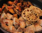 豚バラ肉と秋の根菜～こってり甘辛揚げ作り方12写真