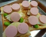 魚ニソとじゃが芋と枝豆の和風トースト作り方5写真