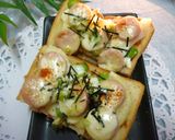 魚ニソとじゃが芋と枝豆の和風トースト作り方7写真