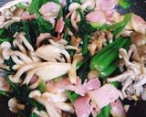 残り食材でにんにく醤油バターの和風パスタ作り方7写真