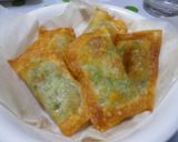 セロリの葉で美味しい♡揚げワンタン作り方4写真