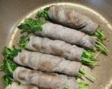 豆苗の豚肩ロースまきまき作り方3写真