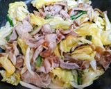 今日の夕飯簡単キャベツ豚バラ肉味噌炒主菜作り方7写真