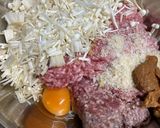 エノキ入り　生姜のきいた和風ハンバーグ★作り方1写真