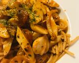 鶏肉ソーセージのナポリタン風パスタ作り方4写真
