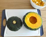 カボチャのハロウィン肉詰めオーブン焼き作り方1写真