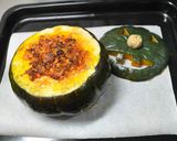 カボチャのハロウィン肉詰めオーブン焼き作り方4写真