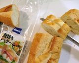 白桃と生ハムのフランスパンサンド作り方1写真