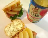 白桃と生ハムのフランスパンサンド作り方3写真