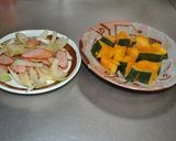 かぼちゃのトマトグラタン?スープ作り方2写真