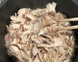 豚挽肉えのき舞茸ひじき厚揚げブロッコリーのスープ作り方3写真