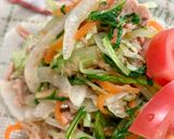 新玉ねぎと水菜のドレッシングサラダ♪作り方6写真