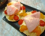 少し甘め＊ハムとみかんとトマトのトースト作り方4写真