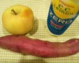 さつまいもとりんごの簡単煮物作り方1写真