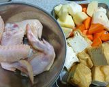 鶏と野菜の煮物　黒糖風味。作り方4写真
