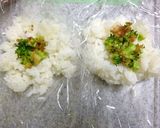 梅ワサビ風味＊ブロッコリーのおにぎり作り方4写真