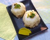 梅ワサビ風味＊ブロッコリーのおにぎり作り方6写真