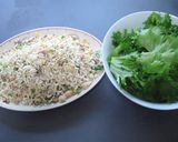 冷凍食品の炒飯で簡単レタスチャーハン作り方2写真