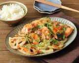 鮭とれんこんの梅ガリぽん炒め作り方7写真