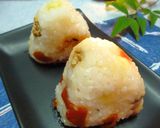チーズと福神漬と胡桃のおにぎり作り方3写真