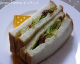 南国風？やきとり×パインのサンドイッチ♪作り方2写真