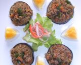 ✿焼きナス✿豚ひき肉の辛みそのせ✿作り方4写真