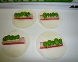 お弁当に♪カニカマ＆枝豆＆チーズの包み焼作り方1写真
