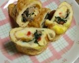 きのこの水煮入り卵焼き作りました作り方4写真