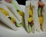 K&Kマンゴー缶のウインナーサンドイッチ作り方3写真