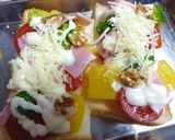 マンゴーと野菜とベーコンのトースト作り方3写真