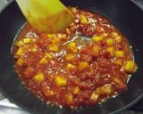 完熟柿のトマトソースパスタ作り方4写真