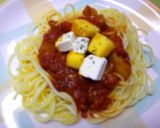 完熟柿のトマトソースパスタ作り方5写真