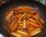 ごぼうと鶏肉のはちみつ照り焼き❤作り方4写真
