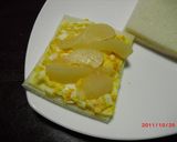 いつもの卵サンド＋洋ナシ缶＋あらびき胡椒作り方5写真