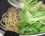 しらすと水菜のペペロンチーノ作り方4写真