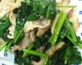 ほうれん草と豚バラ薄切り肉のソテー作り方4写真
