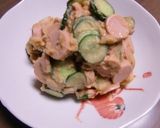 マヨソースで、おさかなソーセージ ポテト作り方4写真