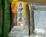 伊達巻ときゅうりの、塩昆布あえ作り方1写真