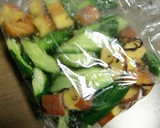 伊達巻ときゅうりの、塩昆布あえ作り方4写真