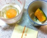 お弁当に☆かぼちゃとチーズのたまご焼き作り方1写真