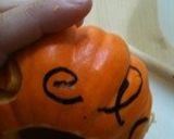 ハロウィンかぼちゃ ジャックオランタン作り方3写真