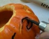 ハロウィンかぼちゃ ジャックオランタン作り方4写真