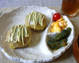 わさマヨチーズのおかか焼きおにぎり♪作り方4写真