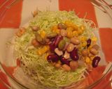 手抜きコールスローで野菜とお豆を作り方1写真