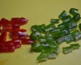ピーマンと塩昆布のカラフルおむすび作り方1写真