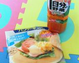 ちびたんと☆簡単野菜のパンケーキ☆作り方1写真